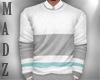 MZ! white & grey sweater