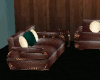 {L} Leather Teal Couch 2