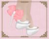 A: White n rose bow heel