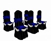 black/blue wedding sets