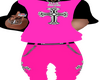 pink cross hoodie