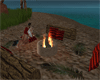 island Beach campfire./p