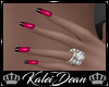 ~K Slender Nails Blk/Pin