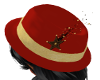 Red Fedora with Gold 