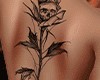 Skull Rose Back Tattoo