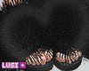 ♥ Furry Slides Black