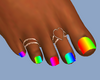 $ Rainbow Toes