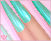 Spring Mint Coffin Nails