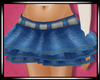 |Gray Belt Jean Skirt|