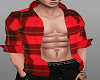 Open Red Plaid Shirt
