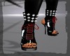 Black latex shoes