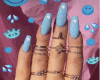 Blue Baby Dia Nails