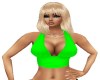 GREEN HALTER TOP