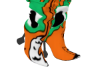 green n orange heels