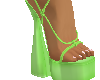 green beach heels