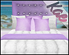 K| Purple & White Bed