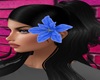 blue hair flower