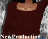 New; Maroon Crop Sweater