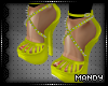 xMx:Yellow Spiked Pumps