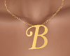 "B" Letter Necklace F