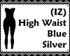 (IZ) High Waist Blu/Slvr