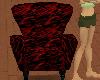 Fire red passion chair