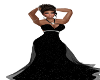 dress gown black sparkly