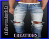 Blue Zed Ripped Jeans