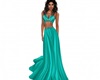 Teal Satin Gown