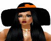ETE BONNET BLK W ORANGE