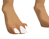 White Nail Paw Feet M