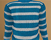 Teal Striped Sweater (M)