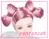 +pink ribbon hair