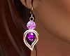 Gold Earring+Br Purple