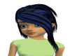 Black Hair with Blue Str