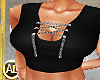 BLACK CHAINED CROP TOP