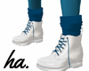 ha. Blue Socks Shoes