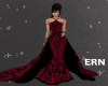 Gothic gown blkred lace