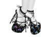Chrome Ghost Face heels