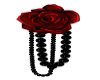 Red rose with beads #2