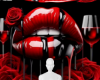 Red lips drink bg
