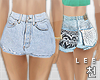 ! Pf. Lace Denim Shorts