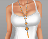 K long orange necklace