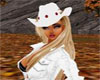 Cowgirl hat Wh with red