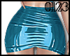0123 Blue Latex Skirt
