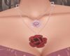 (DR)  2 ROSES NECKLACE