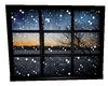 evening snow (window)