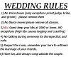 Wedding Rules