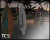 Surf boards no pose