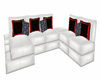 Red, Black, White Couch